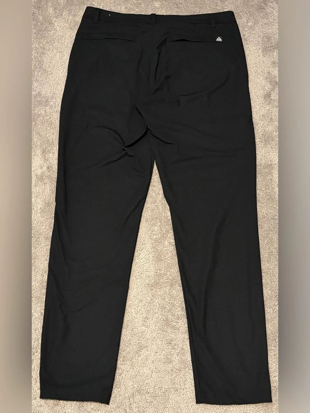 Reebok Tapered Golf Pants Men’s 32x32 Fits 34x32 Black Performance Chino Stretch